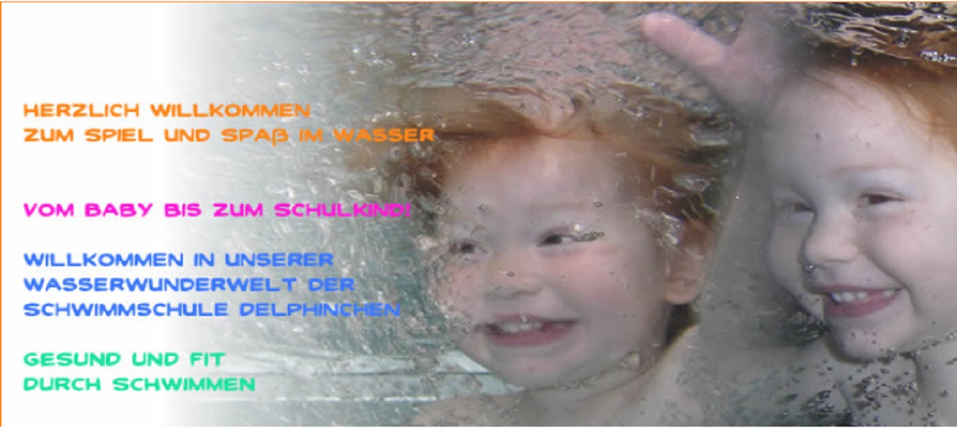 Delphinchen Schwimmen Zwillinge